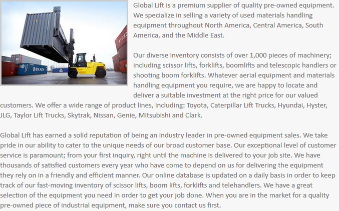 Global Lift Equipment Spokane